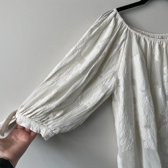 Wilfred Calypso Blouse See-Through 3/4 Sleeves White XS - Picture 7 of 8